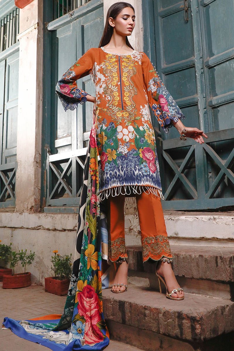 SALWA(Cotton Satin Embroidered Collection)